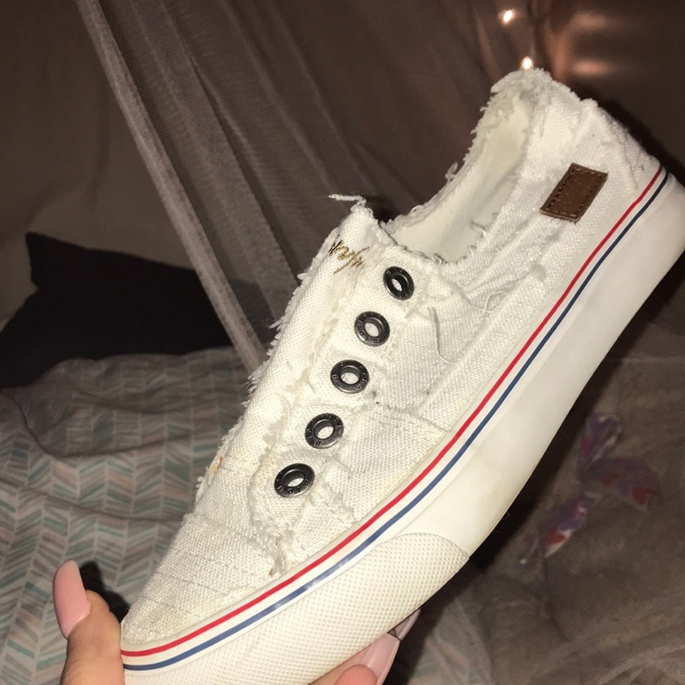 Cute denim blowfish sneakers